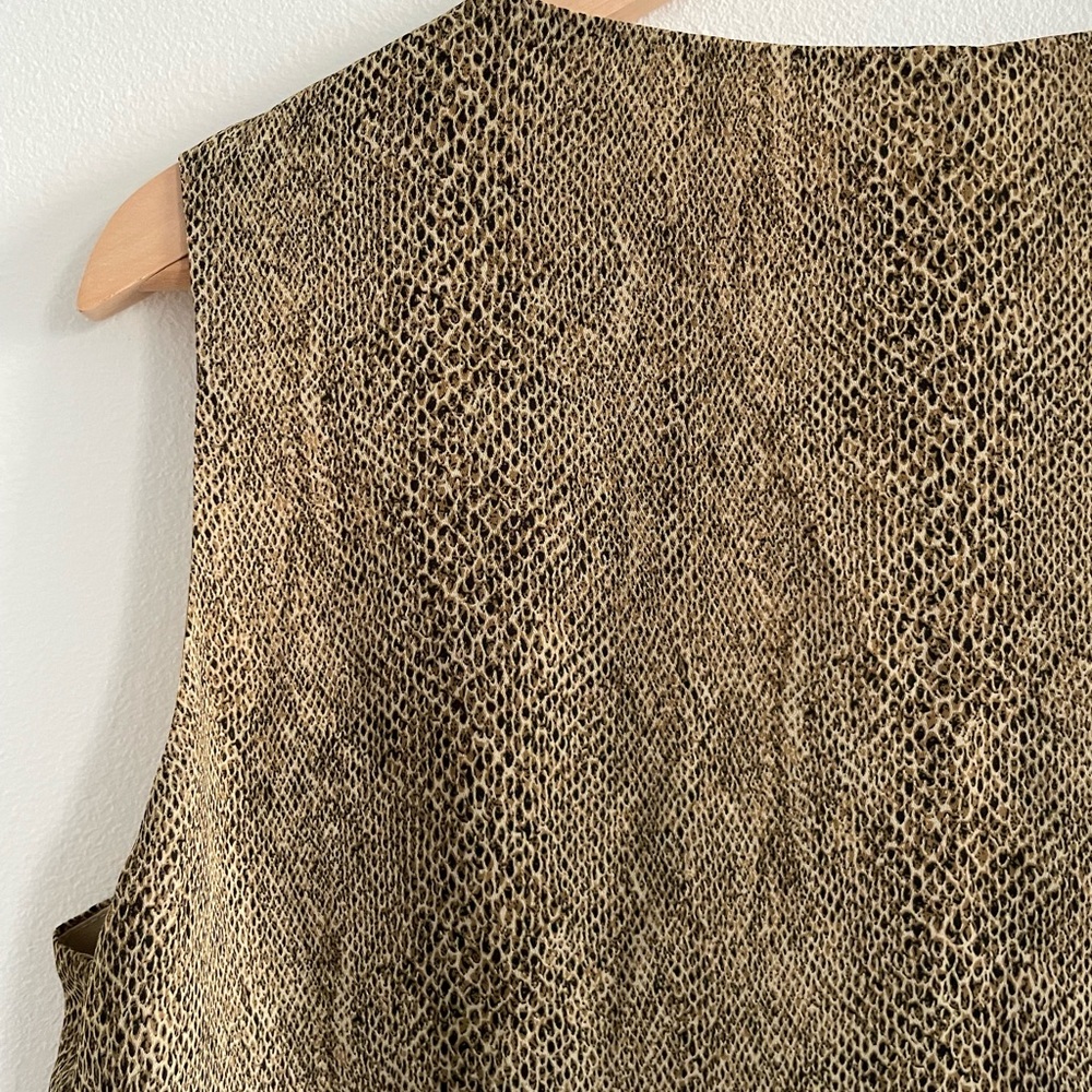 Vintage Snakeskin Sleeveless Blouse